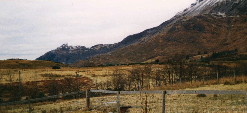 mountainous landscape with snow