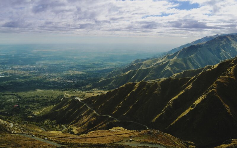 mountainous landscape with valley