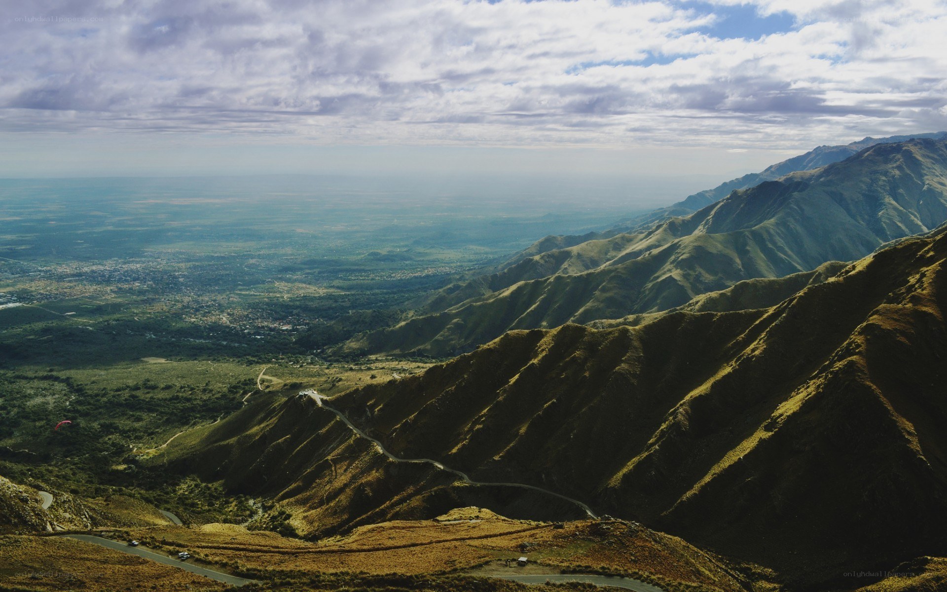 mountainous landscape with valley