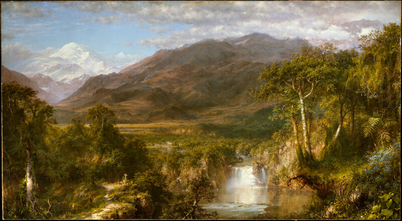 Mountainous River Landscape — Green