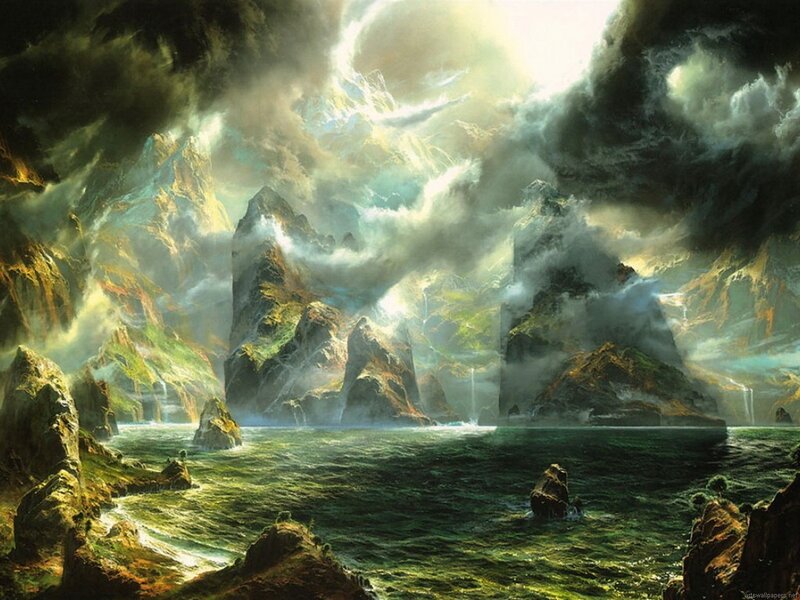 Mountainous Sea Landscape