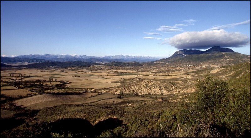 Mountainous Valley Landscape — Blue, Serene, Afternoon