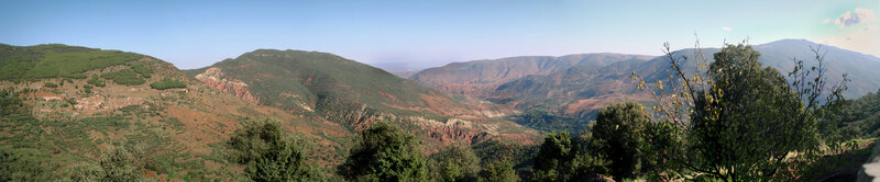 Mountainous Valley Landscape — Green, Serene, Afternoon