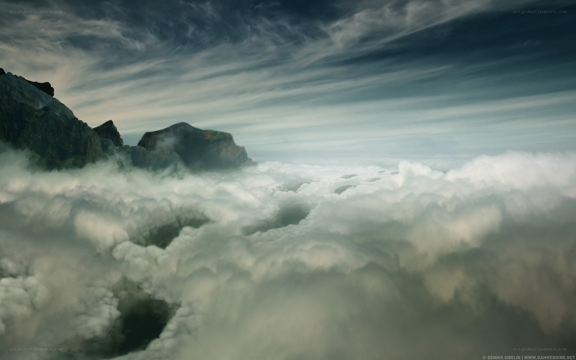 Mountains above the clouds