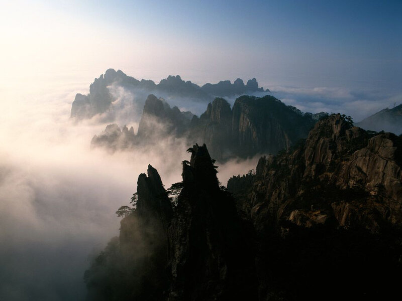 Mountains above the clouds