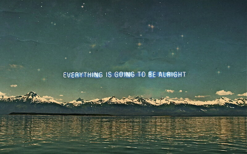 mountains and stars at night