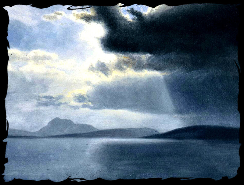 Mountains over Water — Blue