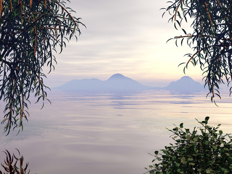 Mountains over Water