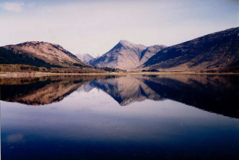 mountains reflected in a lake