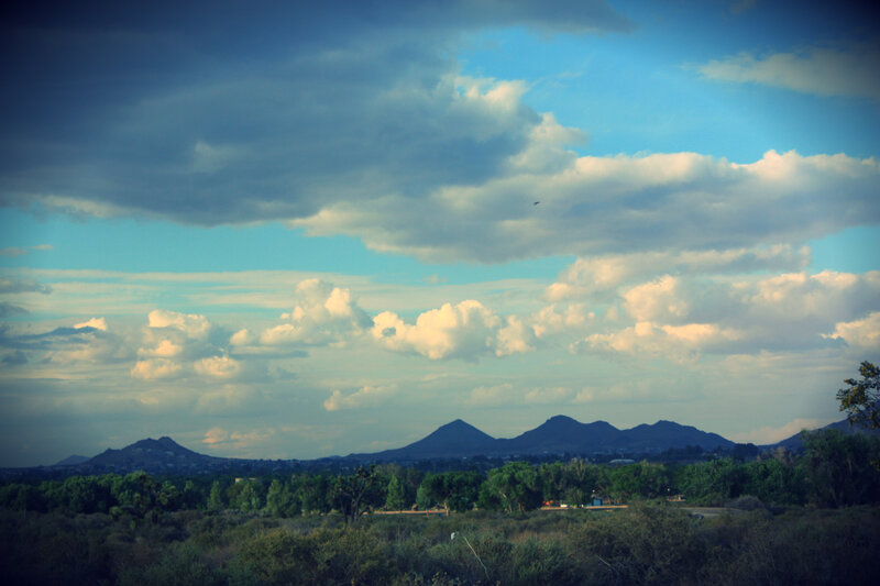 Mountains under Cloudy Sky — Blue, Dramatic