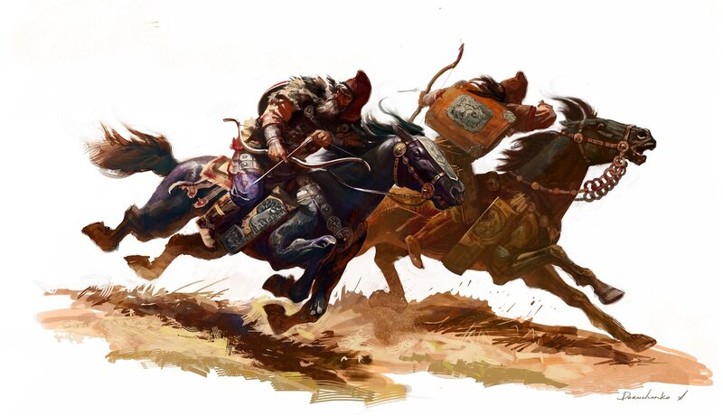 Mounted Archers on Horses