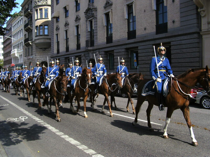 Mounted Soldiers in Uniform