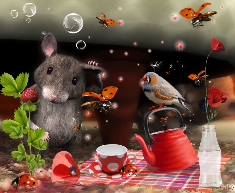 Mouse at Tea Party