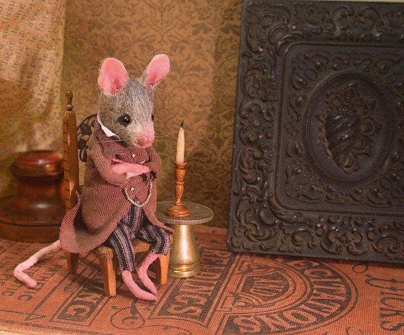 Mouse Figurine in Coat