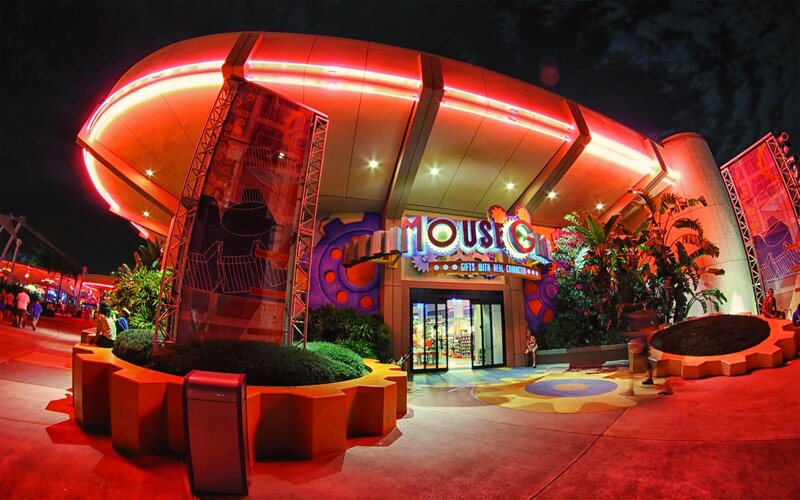 Mouse Gear store at night