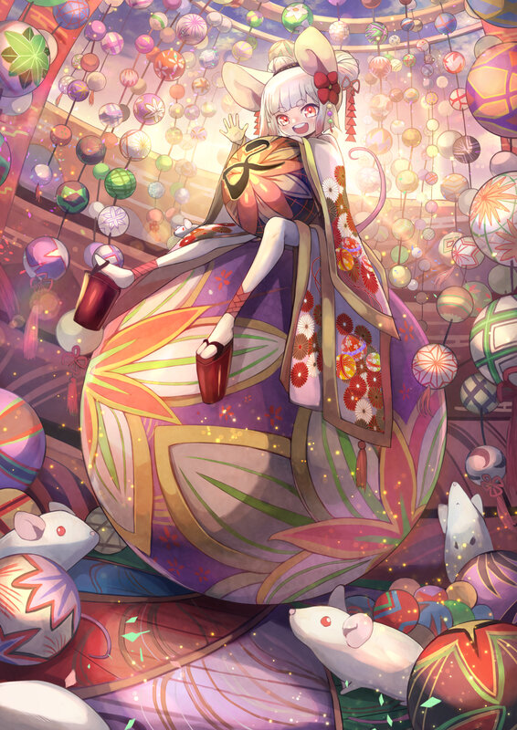 Mouse Girl in Kimono
