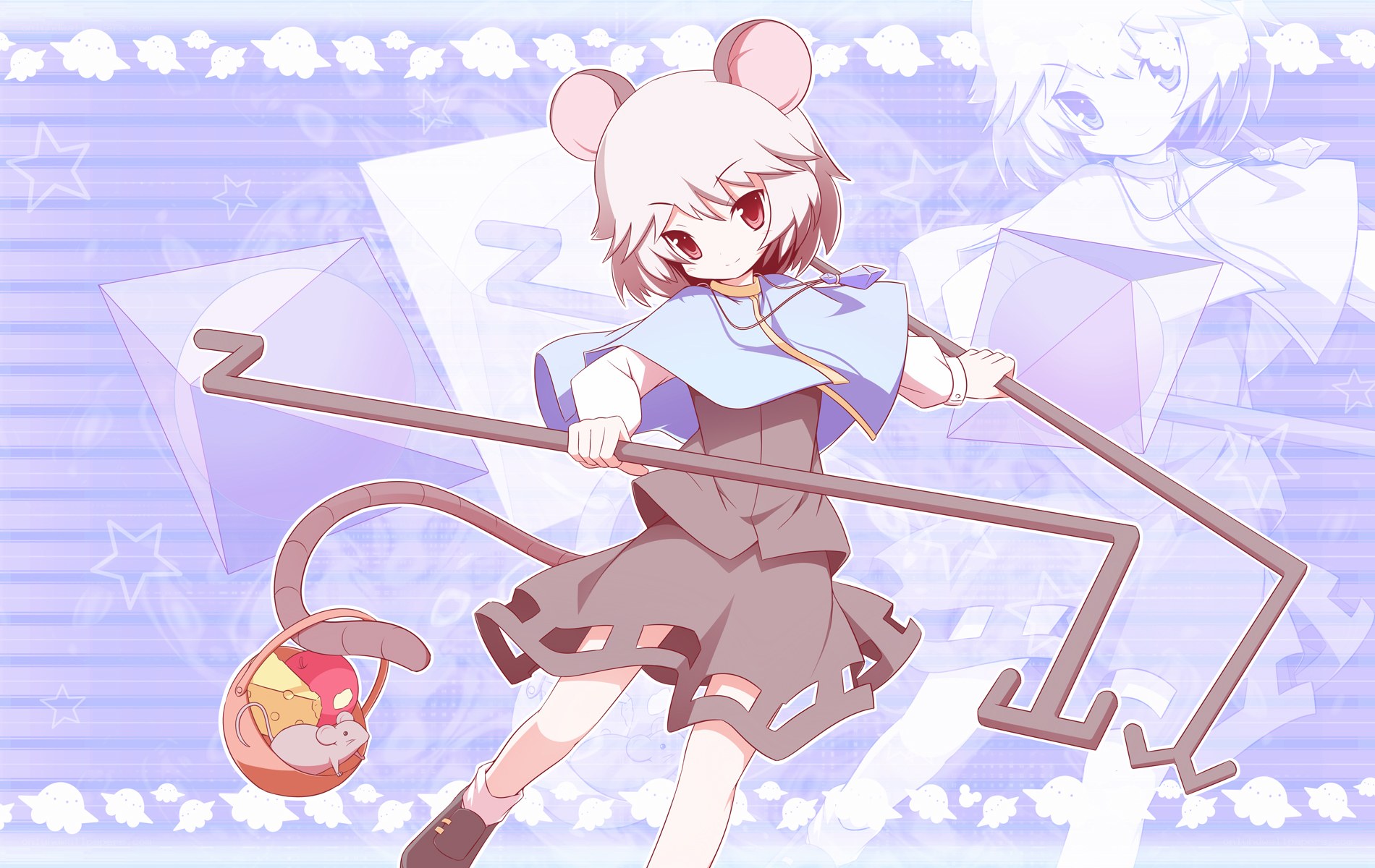 mouse girl with staff