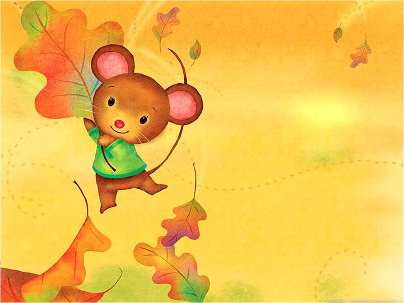 Mouse Holding Leaf