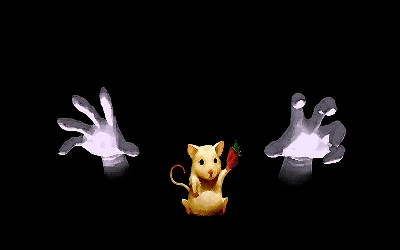 Mouse Holding Strawberry