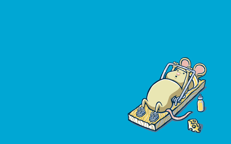 mouse in a trap