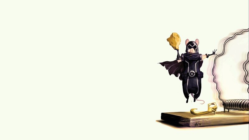 Mouse in Superhero Costume