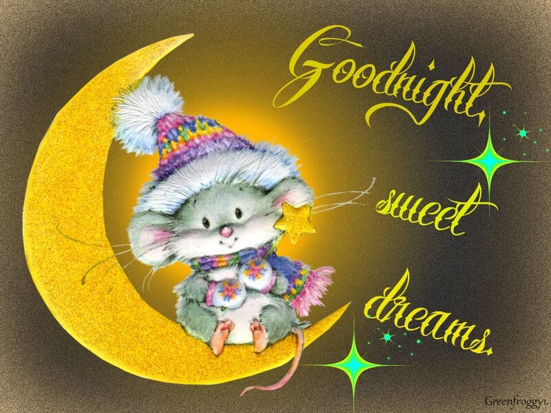 Mouse on Crescent Moon