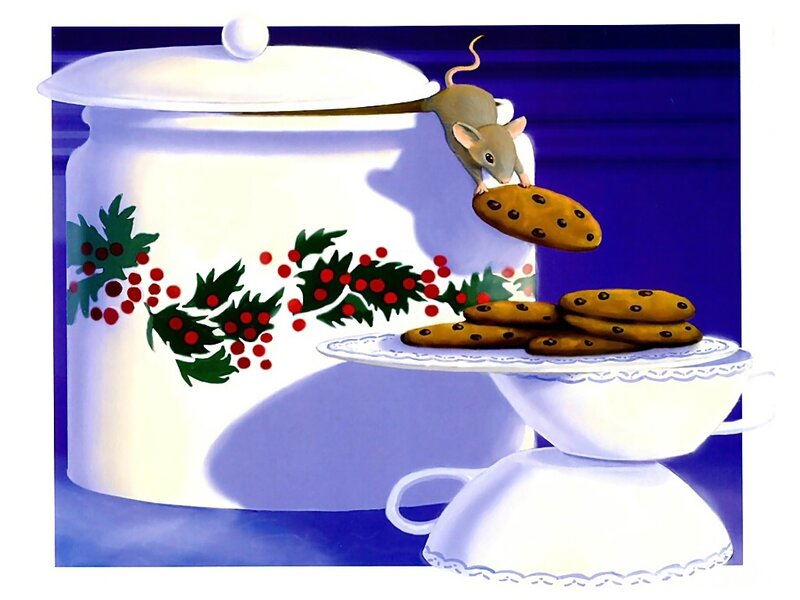 mouse stealing cookies