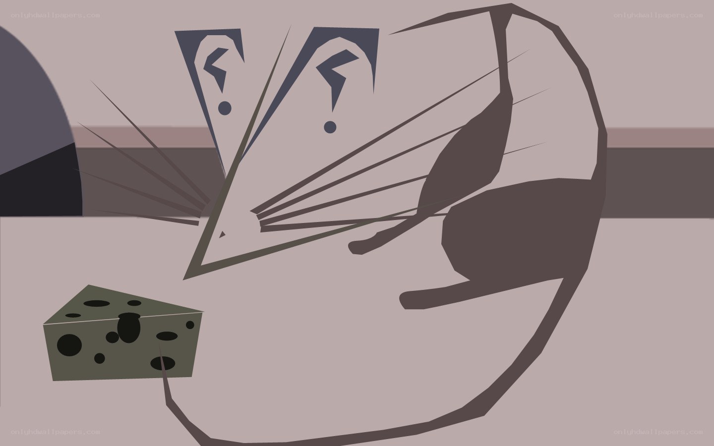 mouse with cheese and question marks