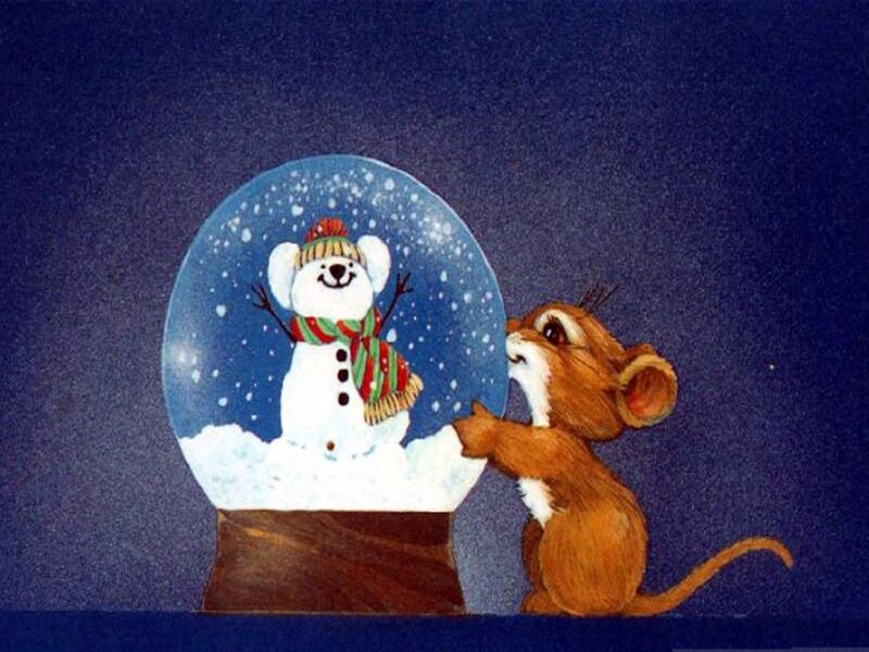 Mouse with Snow Globe