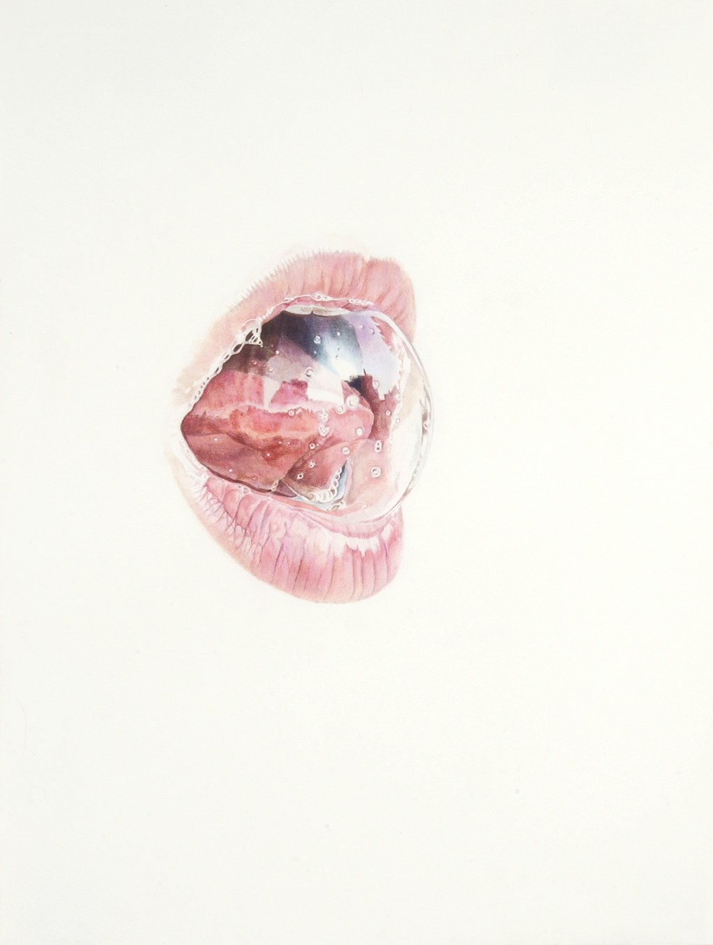 mouth with bubble gum