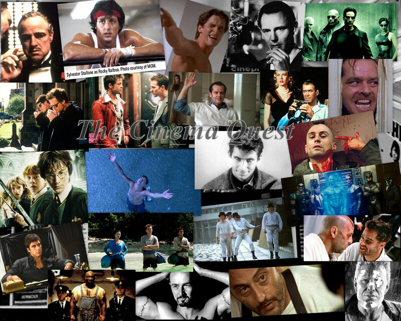 Movie Character Collage — Black, Dramatic