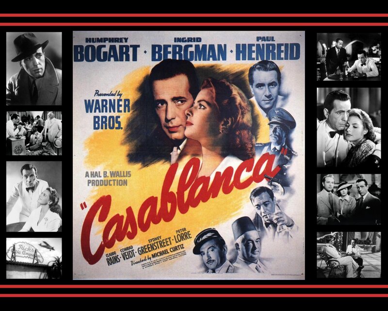 Movie Poster Collage — Red, Dramatic, Illustration