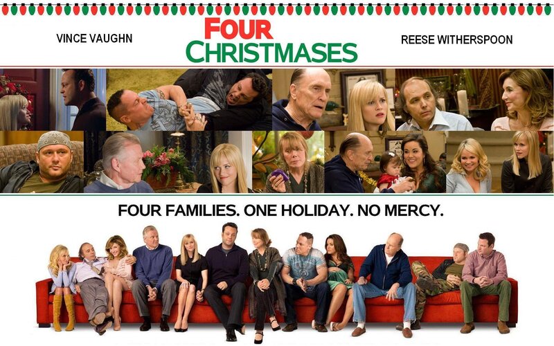 Movie Poster Collage — Red, Festive