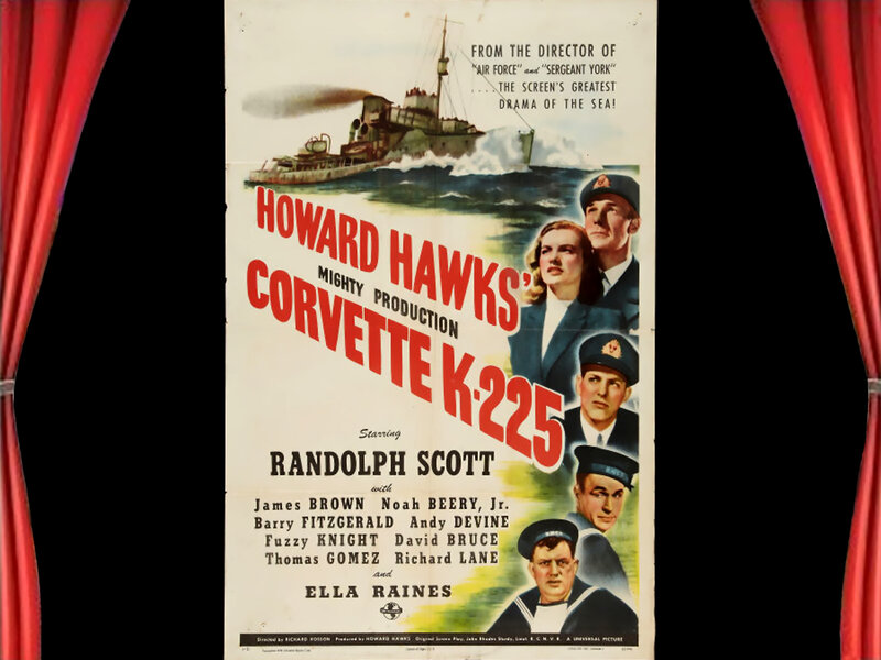 Movie Poster for Corvette K-225 — Red