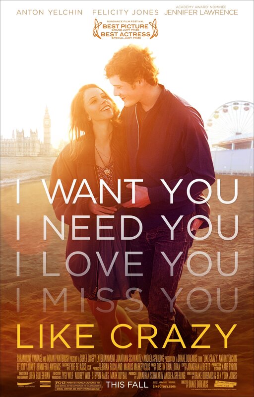 movie poster for like crazy