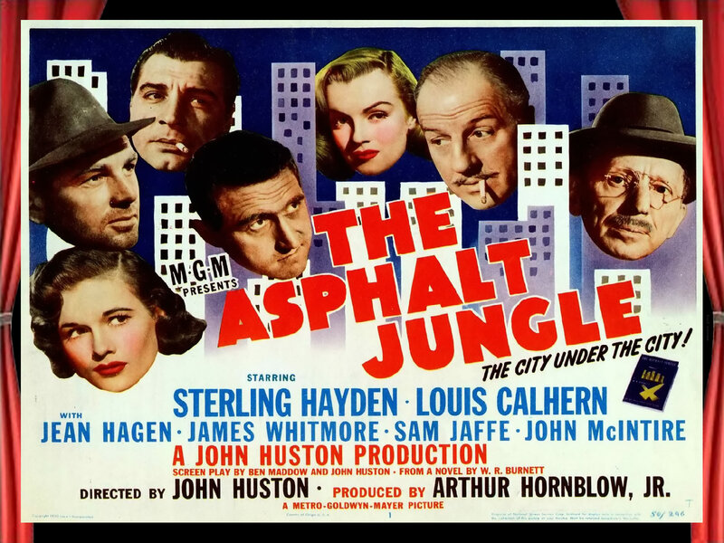 Movie Poster for the Asphalt Jungle — Red
