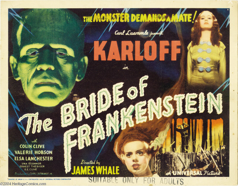 Movie Poster for the Bride of Frankenstein