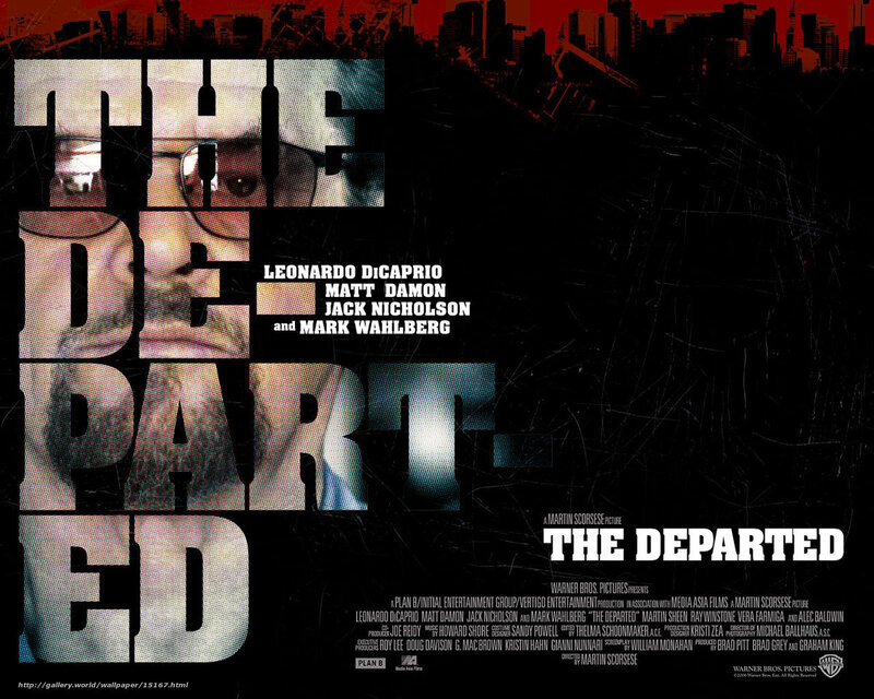 Movie Poster for the Departed — Black