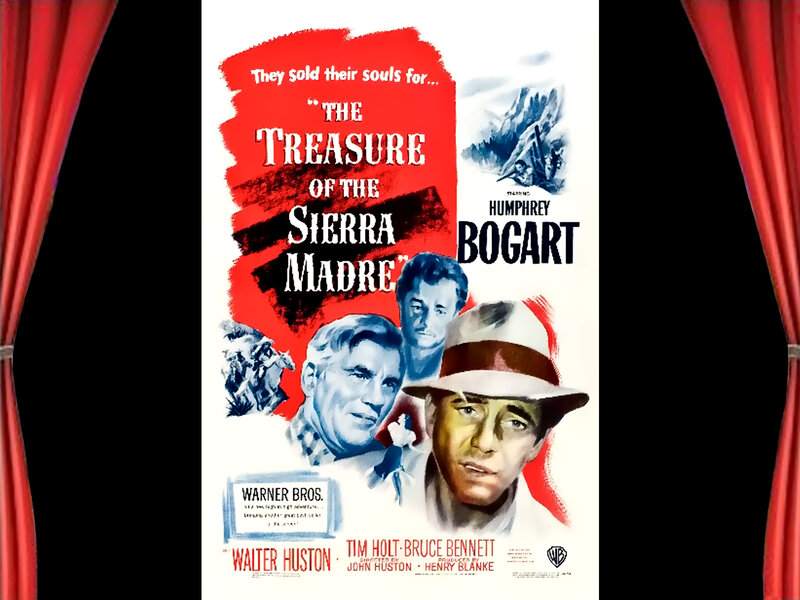 Movie Poster — Red, Dramatic, Illustration, Humphrey Bogart