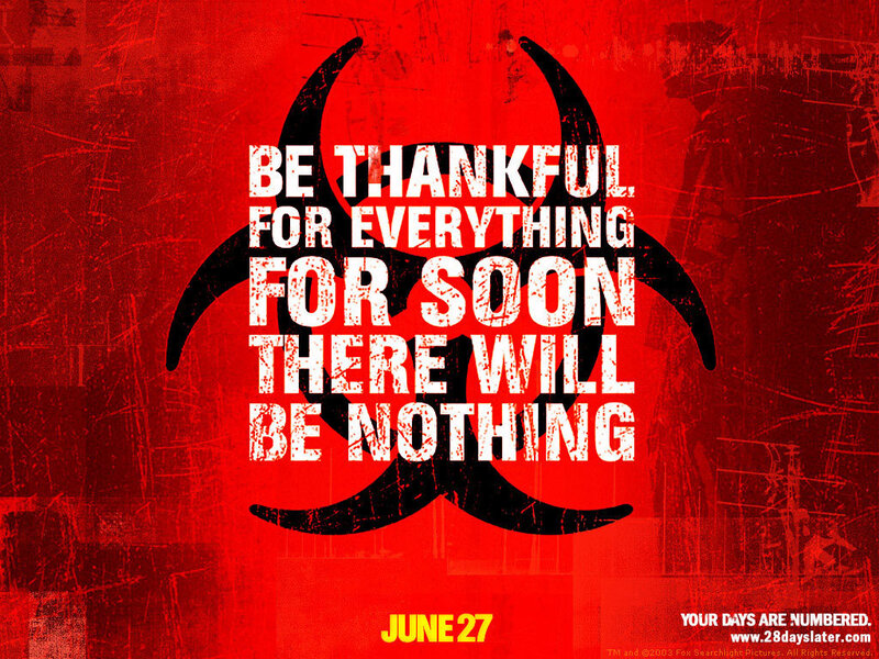 movie poster with biohazard symbol