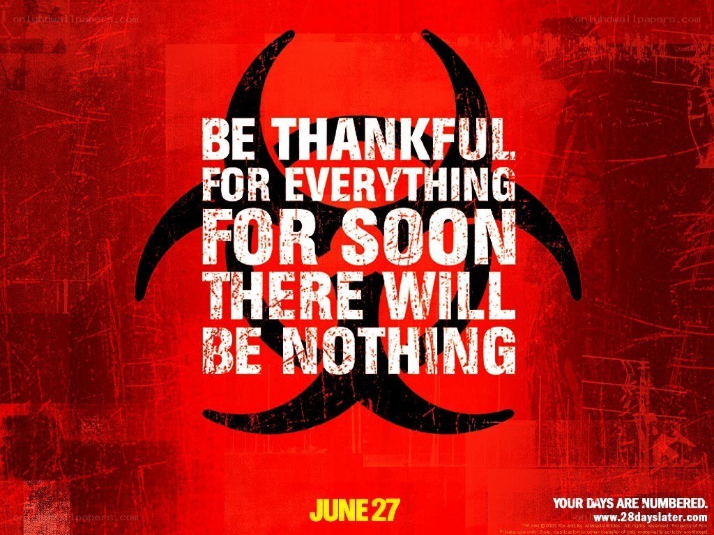 movie poster with biohazard symbol