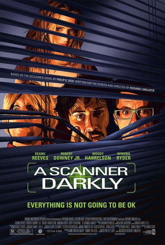 Movie Poster with Characters — Blue, Suspenseful