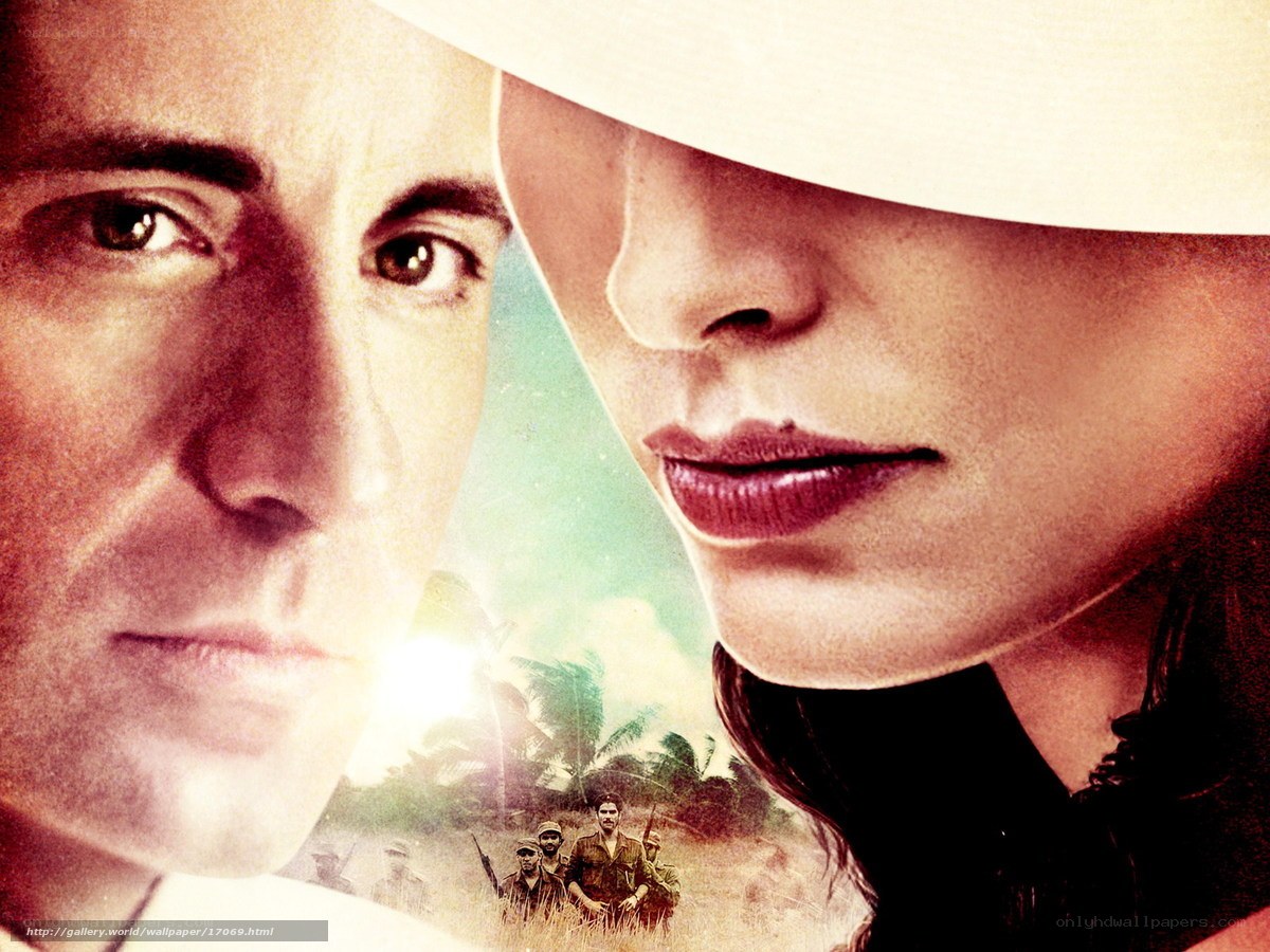 movie poster with couple and soldiers