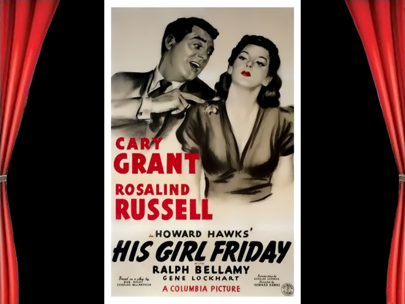 Movie Poster with Couple — Red