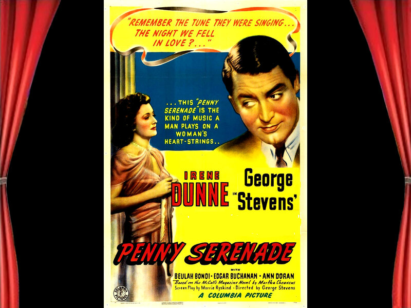 Movie Poster with Couple — Yellow