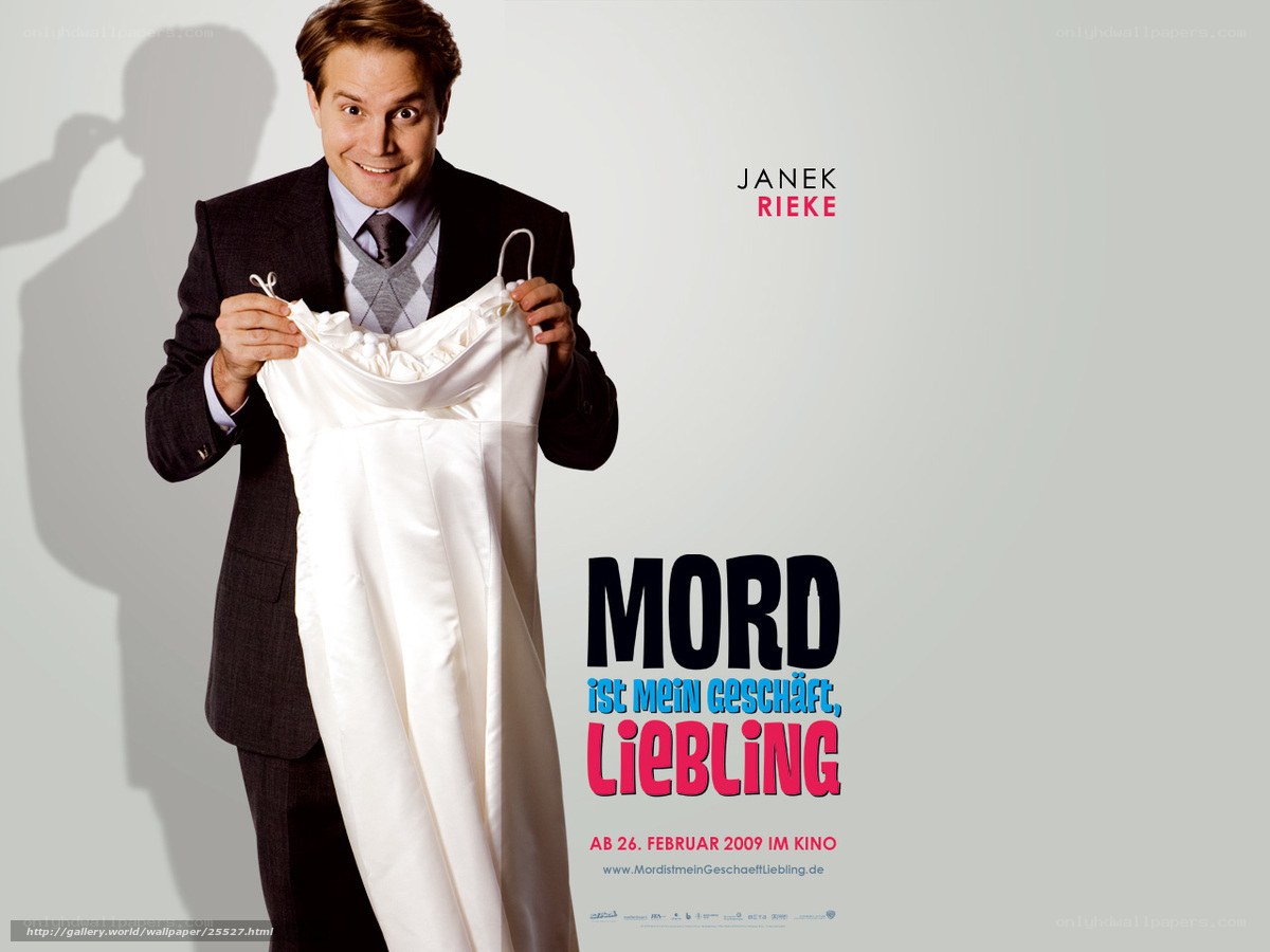movie poster with man holding dress