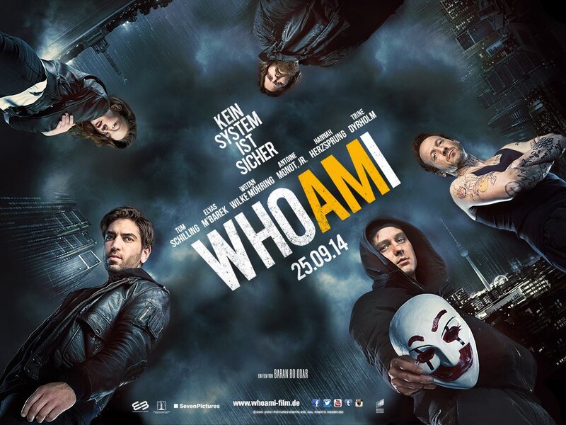 Movie Poster with People — Black, Dramatic