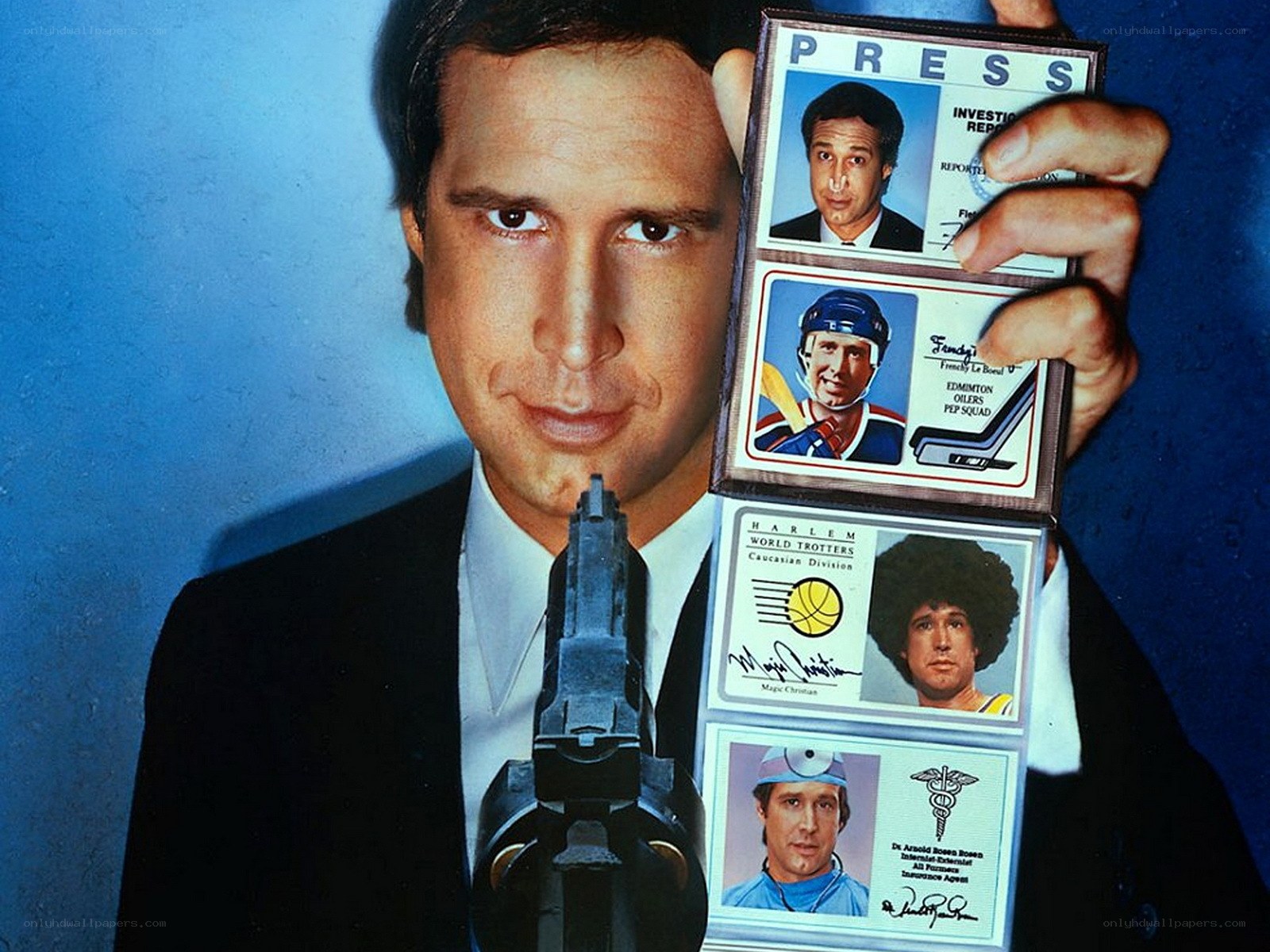 Movie poster with press cards