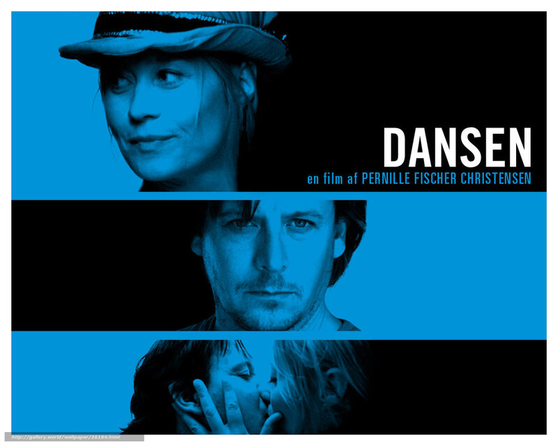 Movie Poster with Three Faces — Blue