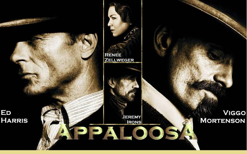 Movie Poster with Three People — Black, Dramatic